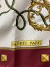 中古・古着 HERMES (エルメス) シルク大判スカーフ レッド×ホワイト サイズ:90×90：20000円