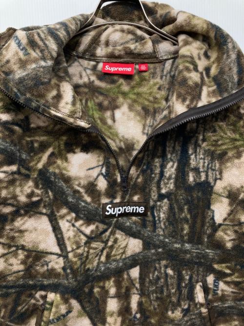 SUPREME（シュプリーム）Supreme (シュプリーム) ポーラテック フェイスマスク ハーフ ジップ フード スウェットシャツ ベージュ サイズ:Mの古着・服飾アイテム