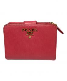 PRADA（プラダ）の古着「Lファスナーウォレット」｜ピンク
