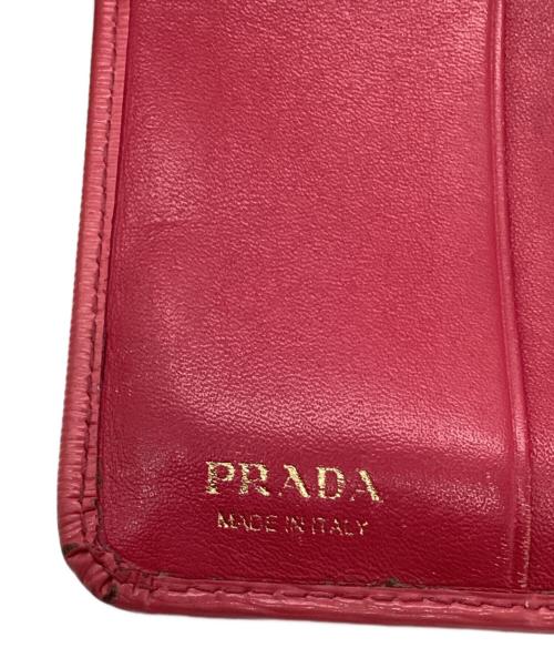 PRADA（プラダ）PRADA (プラダ) Lファスナーウォレット ピンクの古着・服飾アイテム