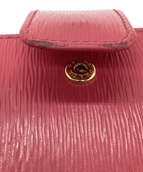 PRADA（プラダ）PRADA (プラダ) Lファスナーウォレット ピンクの古着・服飾アイテム