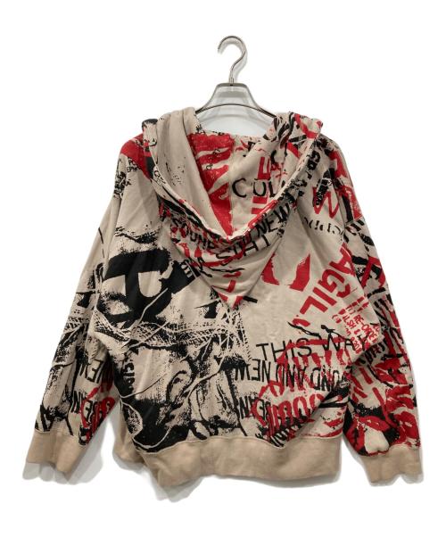 Vivienne Westwood man（ヴィヴィアン ウェストウッド マン）Vivienne Westwood man (ヴィヴィアン ウェストウッド マン) ジップパーカー レッド×ベージュ サイズ:46の古着・服飾アイテム
