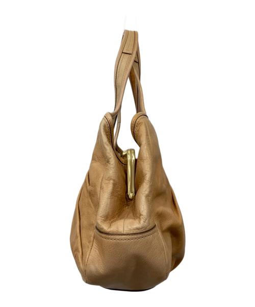 COACH（コーチ）COACH (コーチ) エルゴ プリーテッド サッチェル ベージュの古着・服飾アイテム