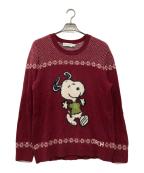 COACH×PEANUTSコーチ×ピーナッツ）の古着「スヌーピーニット」｜レッド