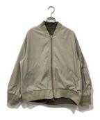 green label relaxingグリーンレーベルリラクシング）の古着「リバーシブルMA-1 ブルゾン」｜ベージュ