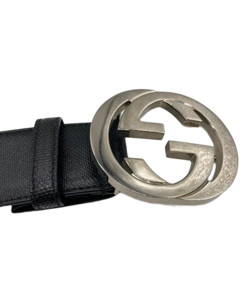 GUCCI（グッチ）GUCCI (グッチ) インターロッキングGベルト ブラックの古着・服飾アイテム