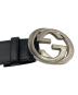 中古・古着 GUCCI (グッチ) インターロッキングGベルト ブラック：12000円