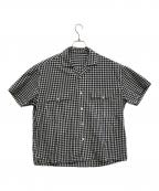 Porter Classicポータークラシック）の古着「半袖ギンガムチェックシャツ」｜ブラック