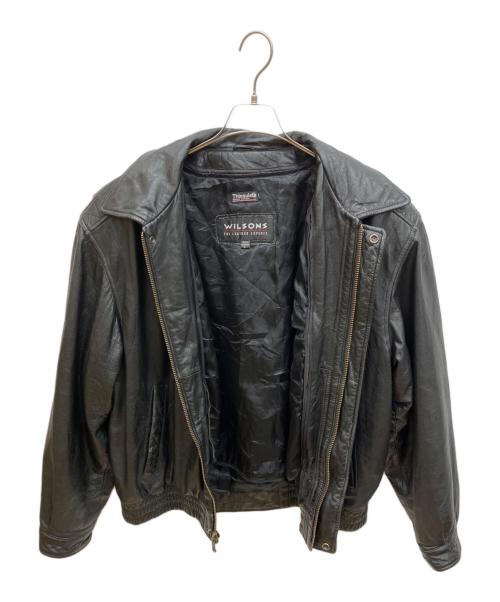 wilsons（ウィルソンズ）wilsons (ウィルソンズ) レザージャケット ブラック サイズ:Lの古着・服飾アイテム
