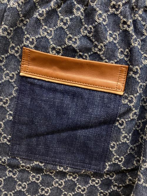 GUCCI（グッチ）GUCCI (グッチ) ジャガードデニムショーツ インディゴ サイズ:46の古着・服飾アイテム