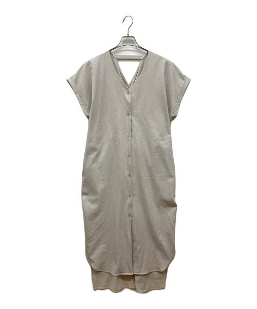 ear PAPILLONNER（イアパピヨネ）ear PAPILLONNER (イアパピヨネ) フレンチスリーブワンピース グレー サイズ:Ｆの古着・服飾アイテム