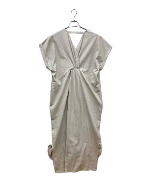 ear PAPILLONNER（イアパピヨネ）ear PAPILLONNER (イアパピヨネ) フレンチスリーブワンピース グレー サイズ:Ｆの古着・服飾アイテム