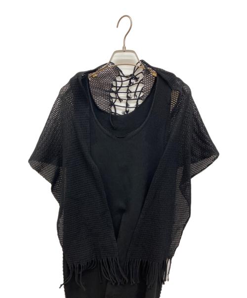 A・POC（エーポック）A・POC (エーポック) ストール付きノースリーブワンピース ブラック サイズ:2の古着・服飾アイテム