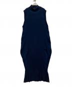 A・POCエーポック）の古着「ハイネックノースリーブワンピース」｜ネイビー