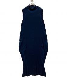 A・POC（エーポック）の古着「ハイネックノースリーブワンピース」｜ネイビー