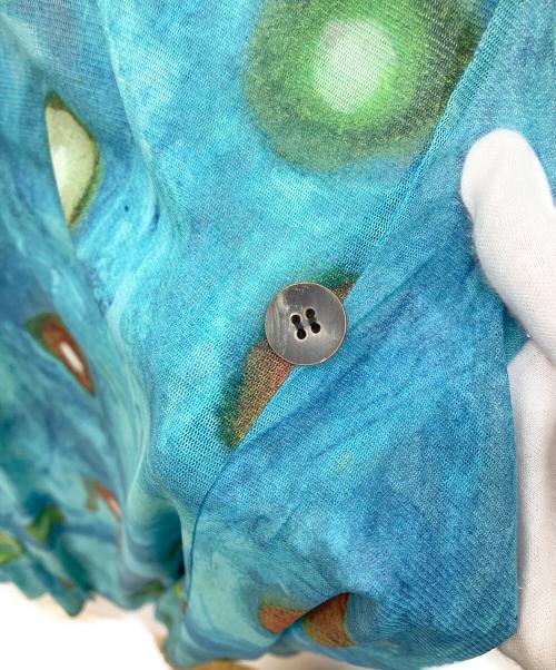 ISSEY MIYAKE（イッセイミヤケ）ISSEY MIYAKE (イッセイミヤケ) 総柄ワンピース ブルー サイズ:2の古着・服飾アイテム