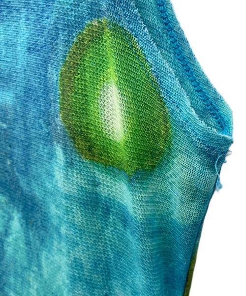 ISSEY MIYAKE（イッセイミヤケ）ISSEY MIYAKE (イッセイミヤケ) 総柄ワンピース ブルー サイズ:2の古着・服飾アイテム