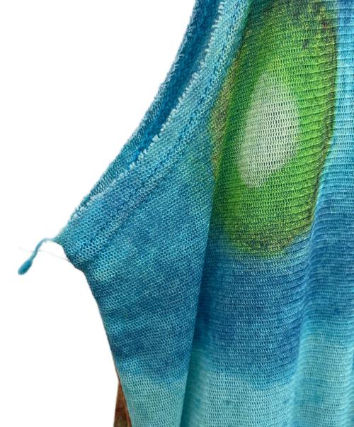 ISSEY MIYAKE（イッセイミヤケ）ISSEY MIYAKE (イッセイミヤケ) 総柄ワンピース ブルー サイズ:2の古着・服飾アイテム