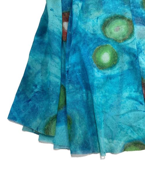 ISSEY MIYAKE（イッセイミヤケ）ISSEY MIYAKE (イッセイミヤケ) 総柄ワンピース ブルー サイズ:2の古着・服飾アイテム