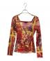 Jean Paul GAULTIER（ジャンポールゴルチェ）の古着「花柄パワーネットカットソー」｜レッド