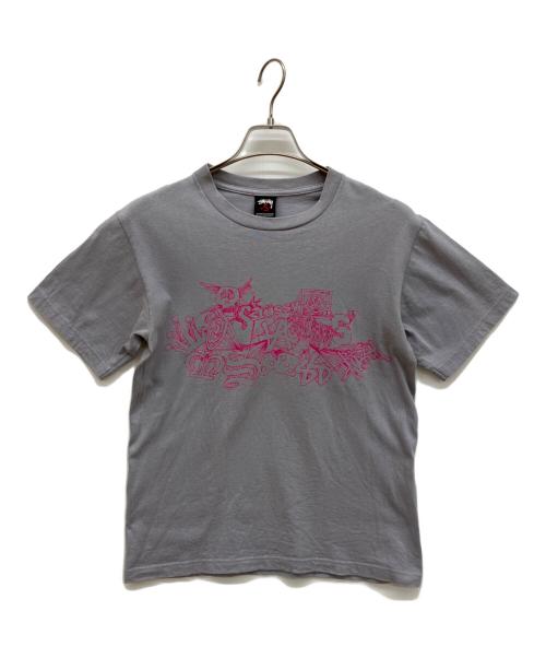 stussy（ステューシー）stussy (ステューシー) プリントTシャツ グレー サイズ:Ｓの古着・服飾アイテム