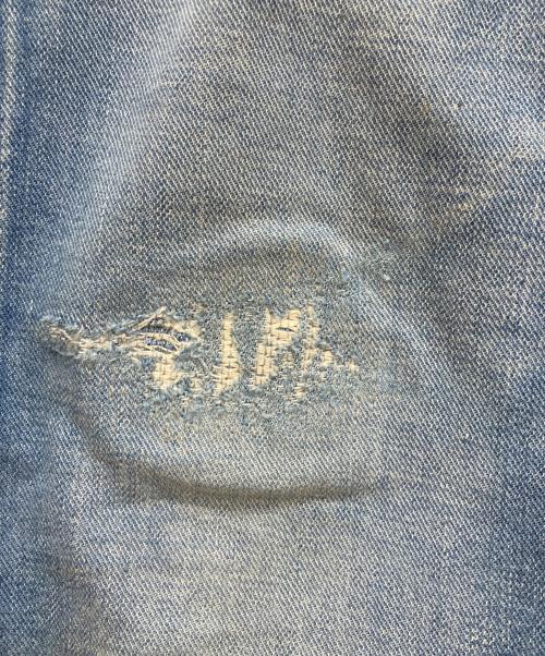 THE OVERALLS（ザユニオンメイドオーバーオールズ）THE OVERALLS (ザオーバーオールズ) リペア加工デニムパンツ インディゴ サイズ:32の古着・服飾アイテム