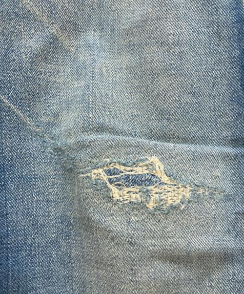 THE OVERALLS（ザユニオンメイドオーバーオールズ）THE OVERALLS (ザオーバーオールズ) リペア加工デニムパンツ インディゴ サイズ:32の古着・服飾アイテム