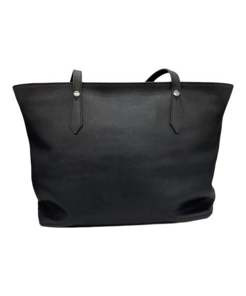 Vivienne Westwood（ヴィヴィアンウエストウッド）Vivienne Westwood (ヴィヴィアンウエストウッド) オーブレザートートバッグ　ショッパー ブラックの古着・服飾アイテム
