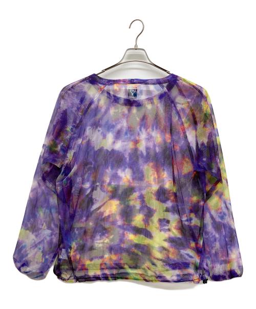 South2 West8（サウスツー ウエストエイト）south2 west8 (サウスツー ウエストエイト) Bush Crew Neck Shirt - Poly Lightweight Mesh/Print パープル サイズ:Ｍの古着・服飾アイテム