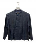 Needlesニードルズ）の古着「China Shirt - Linen Cloth / Ink Dye」｜インディゴ