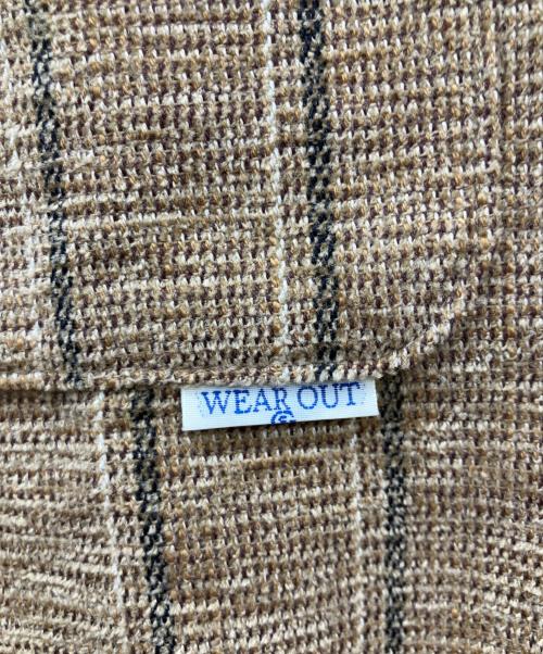 SUGAR CANE & Co.（シュガーケーン）SUGAR CANE & Co. (シュガーケーン) Moleskin stripe shirt/モールスキンストライプシャツ　ヘビーベルシャツ ブラウン サイズ:Ｌの古着・服飾アイテム