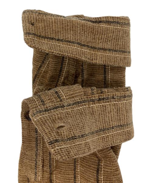 SUGAR CANE & Co.（シュガーケーン）SUGAR CANE & Co. (シュガーケーン) Moleskin stripe shirt/モールスキンストライプシャツ　ヘビーベルシャツ ブラウン サイズ:Ｌの古着・服飾アイテム