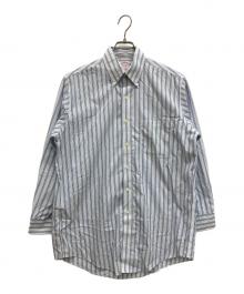 BROOKS BROTHERS（ブルックスブラザーズ）の古着「ストライプシャツ　ボタンダウンシャツ」｜ブルー