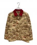 LAUREN RALPH LAURENローレンラルフローレン）の古着「総柄 ハンティングジャケット」｜ブラウン
