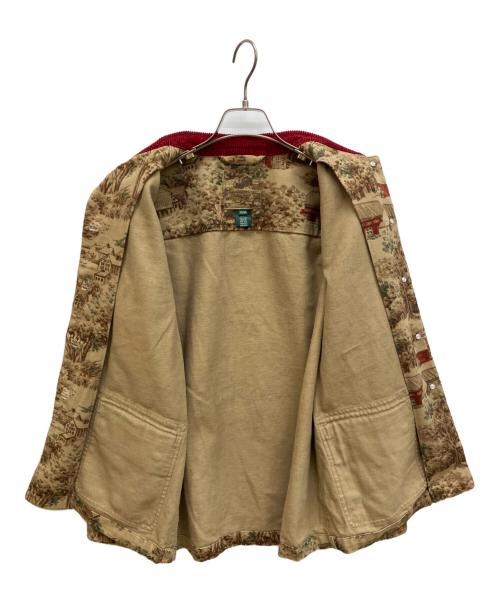 LAUREN RALPH LAUREN（ローレンラルフローレン）LAUREN RALPH LAUREN (ローレンラルフローレン) 総柄 ハンティングジャケット ブラウン サイズ:Mの古着・服飾アイテム