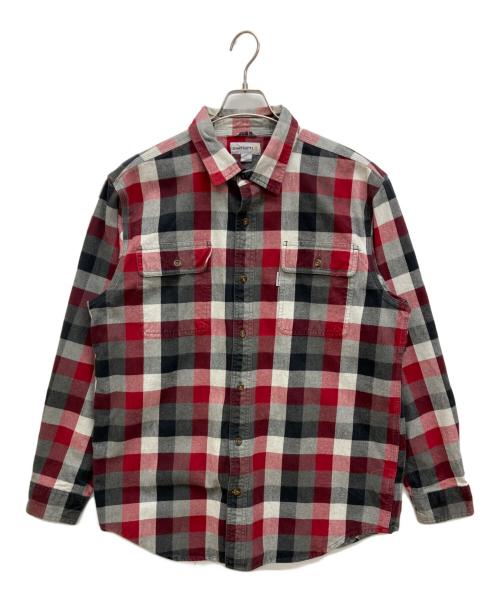 CarHartt（カーハート）CarHartt (カーハート) チェックシャツ　コットンシャツ レッド サイズ:Lの古着・服飾アイテム