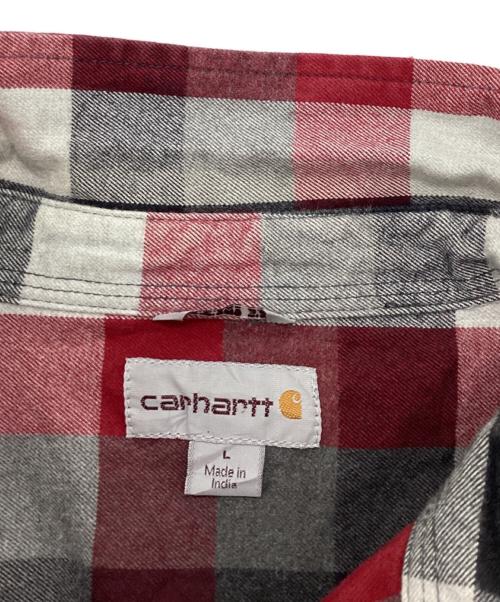CarHartt（カーハート）CarHartt (カーハート) チェックシャツ　コットンシャツ レッド サイズ:Lの古着・服飾アイテム