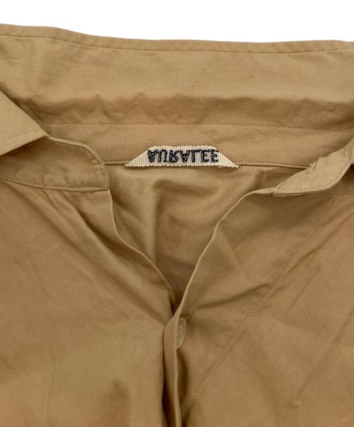 AURALEE（オーラリー）AURALEE (オーラリー) WASHED FINX TWILL BIG HALF SLEEVED SHIRT　ウォッシュドフィンクスツイル ビッグハーフスリーブシャツ ベージュ サイズ:4の古着・服飾アイテム