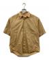 AURALEE（オーラリー）の古着「WASHED FINX TWILL BIG HALF SLEEVED SHIRT　ウォッシュドフィンクスツイル ビッグハーフスリーブシャツ」｜ベージュ