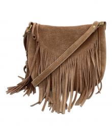 IL BISONTE（イル ビゾンテ）の古着「ショルダーバッグ　スエードバッグ」｜ブラウン