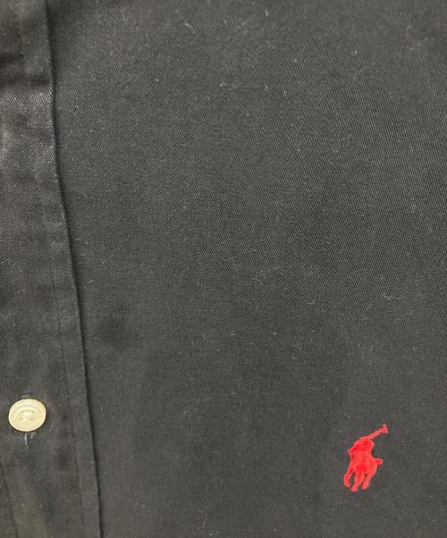 RALPH LAUREN（ラルフローレン）RALPH LAUREN (ラルフローレン) BLAKE　ボタンダウンシャツ　ワンポイント ソリッド BDシャツ　 ブラック サイズ:XLの古着・服飾アイテム