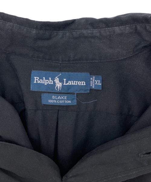 RALPH LAUREN（ラルフローレン）RALPH LAUREN (ラルフローレン) BLAKE　ボタンダウンシャツ　ワンポイント ソリッド BDシャツ　 ブラック サイズ:XLの古着・服飾アイテム