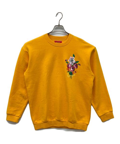 KENZO（ケンゾー）KENZO (ケンゾー) フラワープリントスウェット イエロー サイズ:Lの古着・服飾アイテム