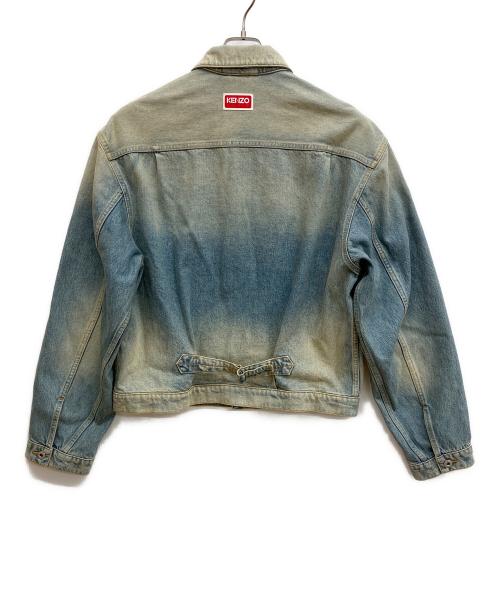 KENZO（ケンゾー）KENZO (ケンゾー) STONE BLEACH DIRTY DENIM TRUCKER JACKET インディゴ サイズ:Lの古着・服飾アイテム