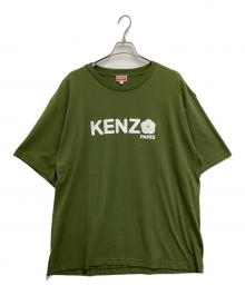 KENZO（ケンゾー）の古着「'Boke Flower 2.0' オーバーサイズ Tシャツ」｜オリーブ