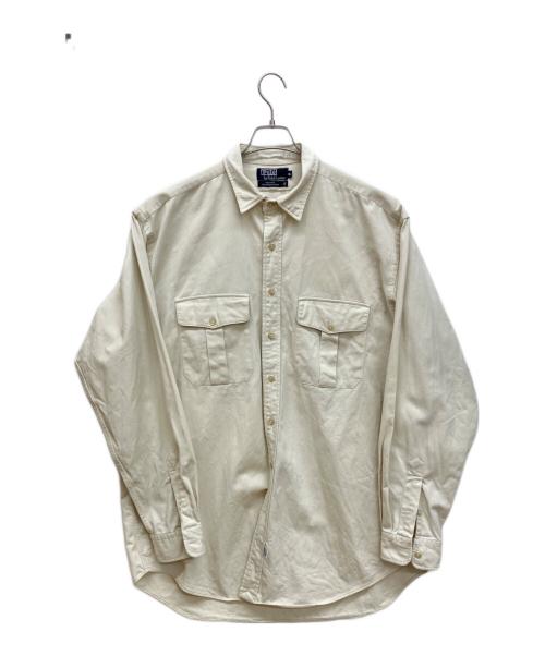 RALPH LAUREN（ラルフローレン）RALPH LAUREN (ラルフローレン) アーミードレスシャツ ホワイト サイズ:XLの古着・服飾アイテム