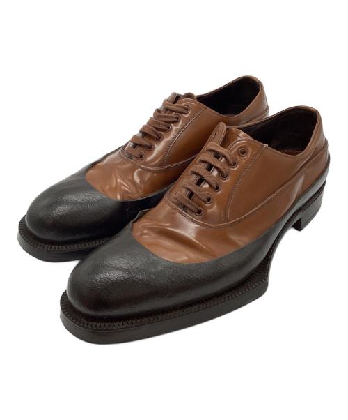 PRADA（プラダ）PRADA (プラダ) ラバーソールレザーシューズ ブラウン サイズ:7の古着・服飾アイテム
