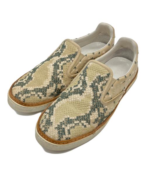 Martin Margiela22（マルタン・マルジェラ22）Martin Margiela22 (マルタン・マルジェラ22) 総柄スリッポン ベージュ サイズ:40の古着・服飾アイテム