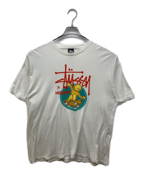 stussy（ステューシー）stussy (ステューシー) プリントTシャツ ホワイト サイズ:XLの古着・服飾アイテム