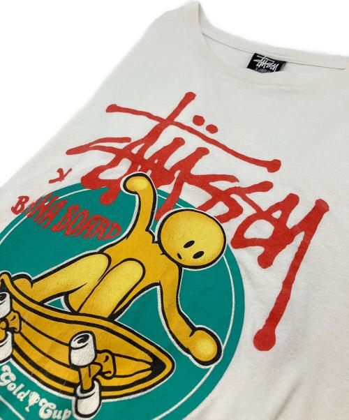 stussy（ステューシー）stussy (ステューシー) プリントTシャツ ホワイト サイズ:XLの古着・服飾アイテム